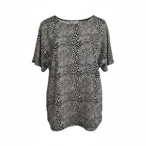 Dendrobium Leopard Print Mini Shift Dress Black White Size 38